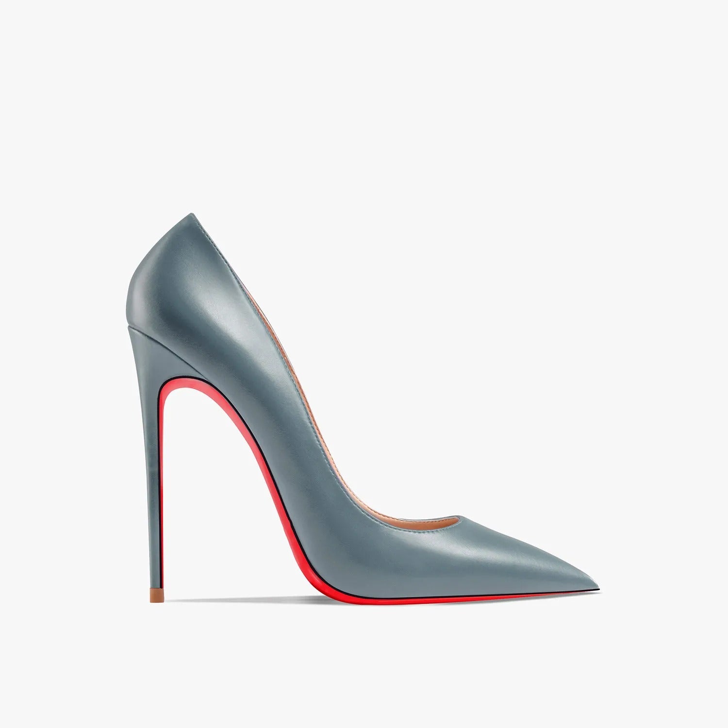 Luxury Red Sole Pointed Toe Stiletto Pumps - OffWhite