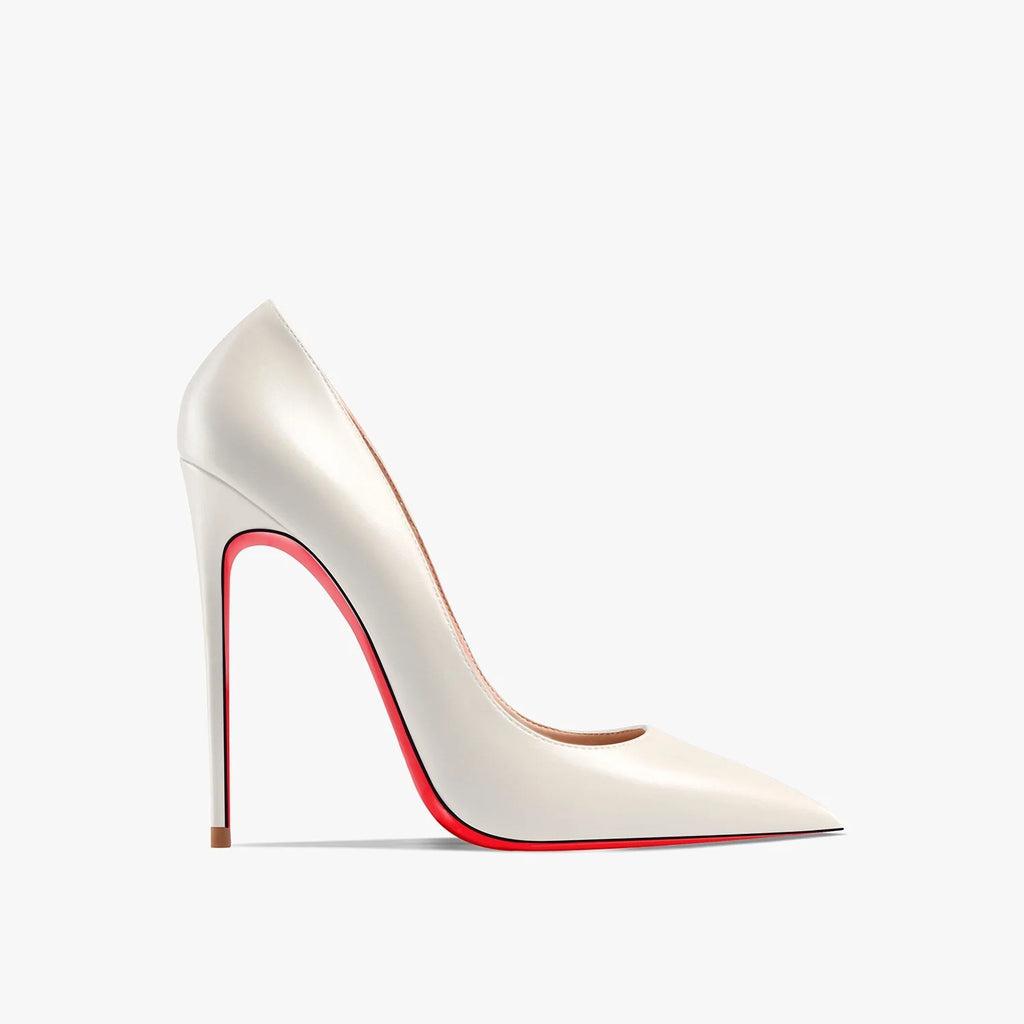 Luxury Red Sole Pointed Toe Stiletto Pumps - Blue